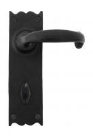 Cottage Lever Bathroom Set Black Iron