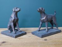 Metal Dog Book Ends