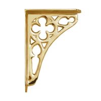 7 x 5" Coalbrookdale Polished Brass Shelf Bracket