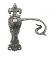 Curly Lever Latch Set Natural Textured Finish 