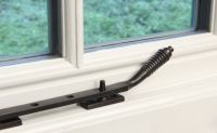 Polished Nickel Reeded Window Stay in Aged Bronze Finish 