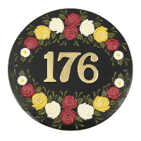 "Renwell Valley" Blank Floral House Sign
