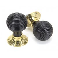 Pair of Beehive Ebony Door Knobs