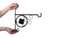 Scroll & Flower Design Hanging Basket Brackets & Baskets