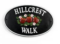 "Appleton" Cast Iron Effect Oval House Name Sign