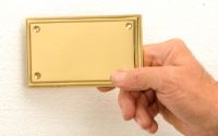 Rectangular Engraved sign, with single stepped edge detail