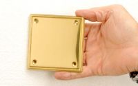 Brass stepped edge engraved sign