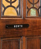 Gents cast aluminium bathroom sign