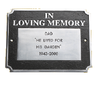 Polished Aluminium In Loving Memory Plaque - Large