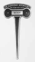Pet Memorial Sign - Spiked Aluminium Dog