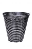 “New Moon Lodge” contemporary aluminium planters finished in “moonlight” colour wash