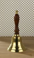 Polished Brass Hand Bell 142mm dia (5.75") - Hardwood Handle