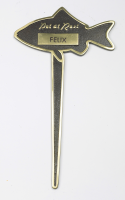 Pet Memorial - (Pet At Rest) - Brass Fish Spiked
