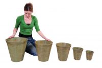 New Moon Lodge contemporary aluminium planters finished in “Serengeti sunset”