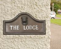 Bulldog house name plaque