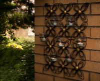 "Daisy" Wall Mounted Teal light Holder 
