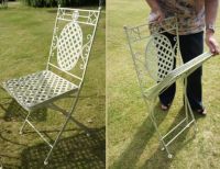 View of the Folding traditional Chair in Cream