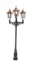 Triple Headed Hexagonal Lamp Post Set