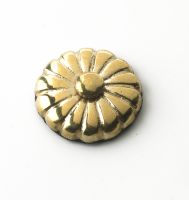 24MM Solid Brass Sunflower Motif