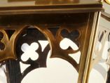 Brass Gothic Pillar Light and Lantern Set 81cm