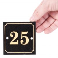 Black & Gold Granite House Sign