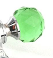 "Palest Emerald" Crystal and Chrome Stair Rods -13mm