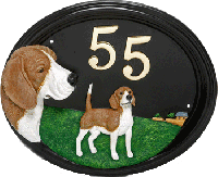 House Sign - Hand Painted - Beagle
