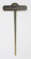 Honeysuckle Brass Garden Plant Marker