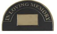 Large Black & Brass In loving Memory Lawn Spike