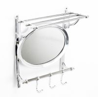 “Arlington” Bathroom Shelf Rail, Mirror and Hook Rail.