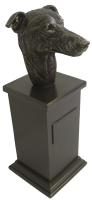 Grey Hound Bronze Dog Treat Jar
