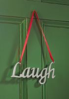 "Laugh" Festive Hanging Sign
