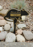 Pet Memorial Sign - Pet At Rest - Brass Mouse