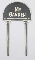 Solid Brass and Black "My Garden" Lawn Sign