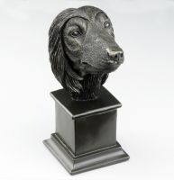 Afghan Hound Bronze Dog Bust