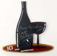 Wine bottle & Glass Chalk board