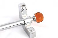 "Amber Fire" Crystal and Chrome Stair Rods - 13mm