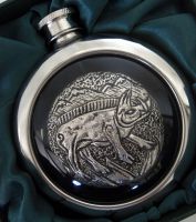 Old Pig Whisky Hip Flask 
