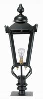 Victorian Pillar Light and Lantern in Black