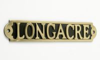 The Chester Modern Brass House sign 