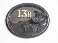 House Sign - Bronze Finish - Jack Russel
