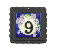 "Moonlit Lilac" Small House Number Sign