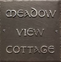 Large Square Slate Effect House Number Sign