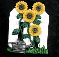 "Garden Sunflowers" Cast Iron Effect House Name Sign