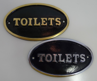 Large Oval Toilet Signs