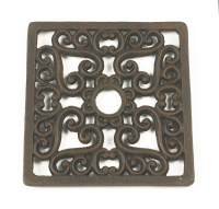 Rustic Cast Iron Square Trivet