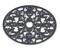Blue Cast Iron Oval Trivet