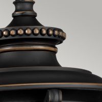 Close-up of the Antique Bronze Finish on the Top of the Lantern