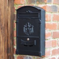 Traditional Ornate Design on the "Midnight Thunder" Dawson Lodge Post Box