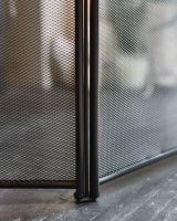 Close-Up of "Paignton" Three Fold Black Fire Guard
